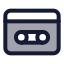 Videotape icon with duotone standard style