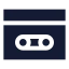 Videotape icon with solid sharp style