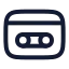 Videotape icon with stroke rounded style
