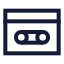 Videotape icon with stroke sharp style