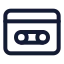 Videotape icon with stroke standard style