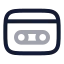 Videotape icon with twotone rounded style
