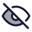 Viewoffslash icon with duotone standard style