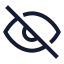 Viewoffslash icon with stroke sharp style