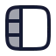Viewsidebarleft icon with duotone rounded style