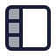 Viewsidebarleft icon with duotone standard style