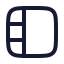 Viewsidebarleft icon with stroke rounded style