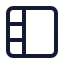 Viewsidebarleft icon with stroke standard style