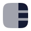 Viewsidebarright icon with bulk rounded style