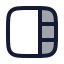 Viewsidebarright icon with duotone rounded style
