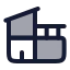 Villa icon with duotone rounded style