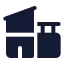 Villa icon with solid standard style