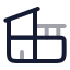 Villa icon with twotone rounded style