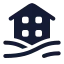 Villa icon with solid standard style