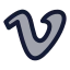 Vimeo icon with duotone standard style