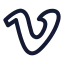 Vimeo icon with stroke standard style