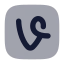 Vinesquare icon with bulk rounded style