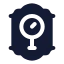 Vintageclock icon with solid rounded style