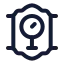 Vintageclock icon with stroke standard style