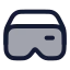 Virtualrealityvr icon with duotone rounded style