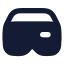 Virtualrealityvr icon with solid rounded style