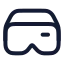 Virtualrealityvr icon with stroke rounded style