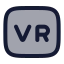 Virtualrealityvr icon with duotone rounded style