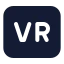 Virtualrealityvr icon with solid standard style