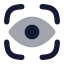 Vision icon with bulk rounded style