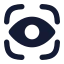 Vision icon with solid rounded style