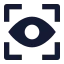 Vision icon with solid sharp style