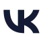 Vk icon with solid sharp style