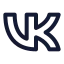 Vk icon with stroke standard style