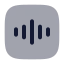Voice icon with bulk rounded style