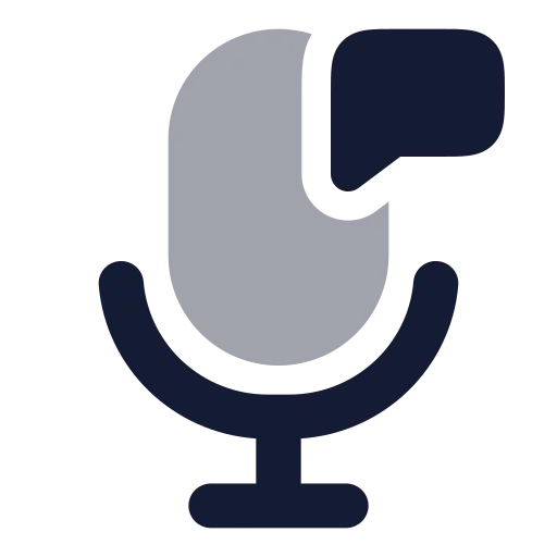 Voice Comment Icon in Bulk Rounded style