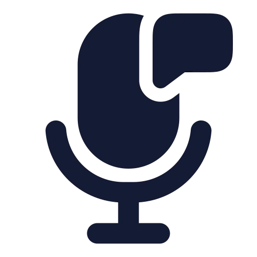 Voice Comment Icon in Solid Rounded style