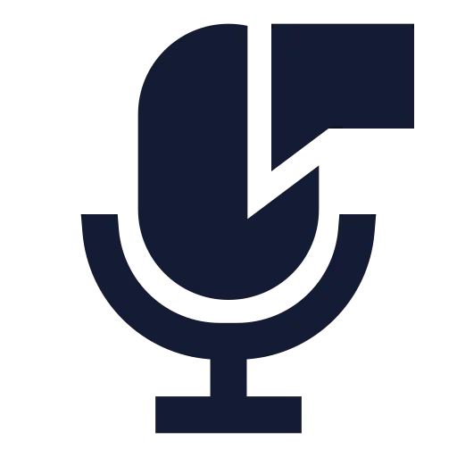 Voice Comment Icon in Solid Sharp style