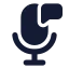 Voicecomment icon with solid standard style