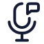 Voicecomment icon with stroke rounded style