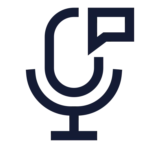 Voice Comment Icon in Stroke Sharp style