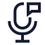 Voicecomment icon with stroke sharp style