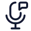 Voicecomment icon with stroke standard style