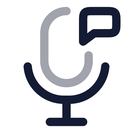 Voice Comment Icon in Twotone Rounded style