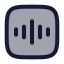 Voice icon with duotone rounded style