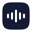 Voice icon with solid rounded style