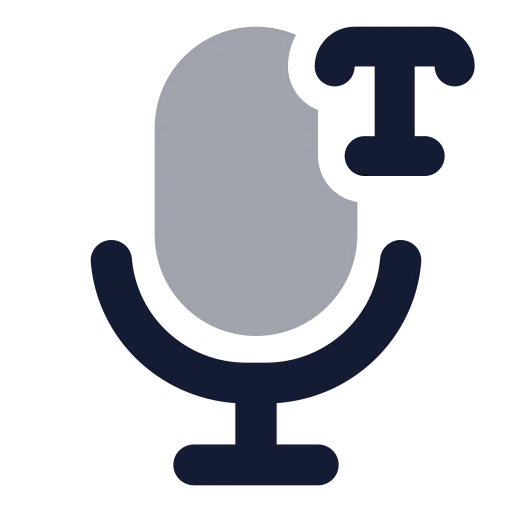 Voice To Text Icon in Bulk Rounded style