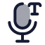 Voicetotext icon with duotone rounded style