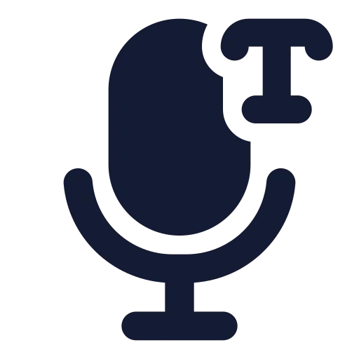 Voice To Text Icon in Solid Rounded style