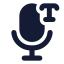Voicetotext icon with solid rounded style