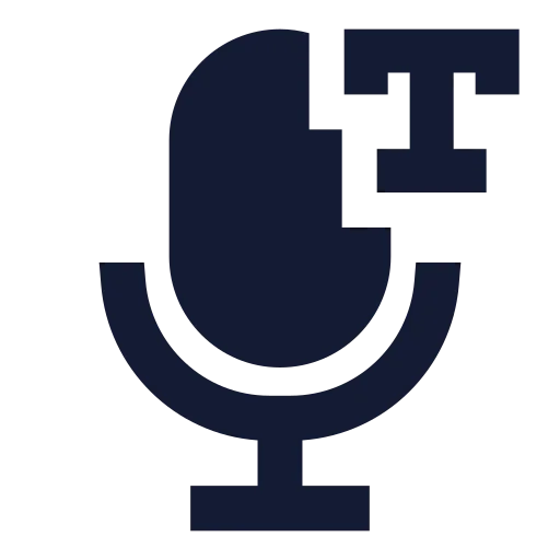 Voice To Text Icon in Solid Sharp style